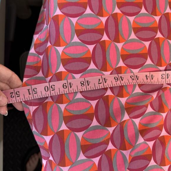 Garnet Hill Modern Geo Surplice Maxi Dress Women's Size 8P Red Pink Beach Summer - Picture 14 of 14